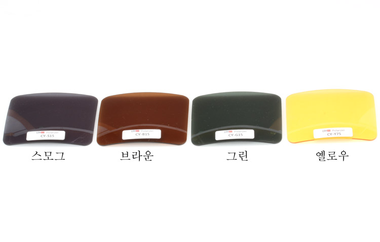 국산 TAC편광렌즈 (단색)(1조)(4커브)(1.2T)