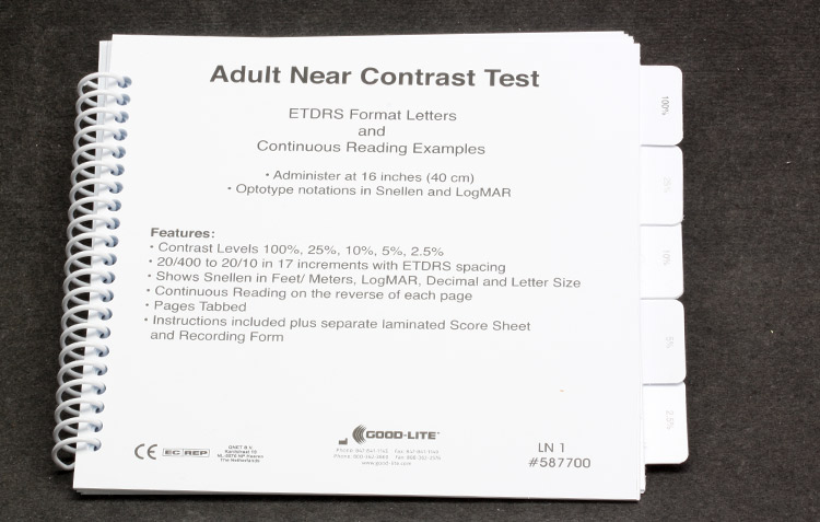 [굿라이트] 성인용 대조도테스트북 (Adult Near Contrast Test)