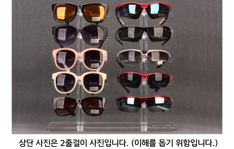 아크릴 3줄걸이밑판(팔각기둥용)